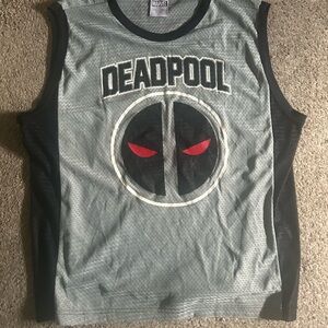 Marvel Deadpool Mesh Tank Top - Black, Gray, and Red